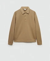 Mango Men's Cotton Polo Sweatshirt