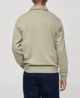 Mango Men's Cotton Polo Sweatshirt