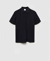 Mango Men's Regular-Fit Cotton Polo Shirt