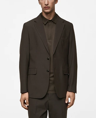 Mango Men's Wool Suit Blazer