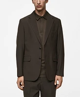 Mango Men's Wrinkle-Resistant Wool Suit Blazer