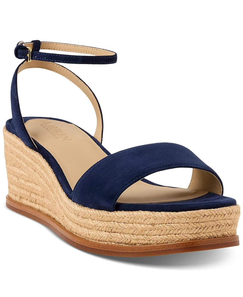 Lauren Ralph Women's Leona Espadrille Platform Wedge Sandals
