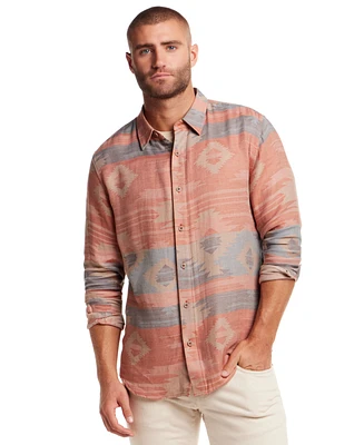 Weatherproof Vintage Men's Regular-Fit Southwest Jacquard Button-Down Shirt