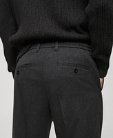 Mango Men's Regular-Fit Pleated Trousers