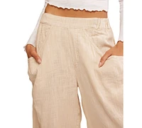 Free People Women's High Road Pull-On Barrel-Leg Pants