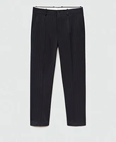 Mango Men's Stripes Detail Wool Slim-Fit Suit Pants