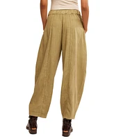 Free People Women's High Road Pull-On Barrel-Leg Pants