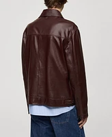 Mango Men's Nappa Leather Jacket