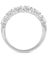 Diamond Horizontal Cluster Ring (1 ct. t.w.) in 14k White Gold