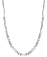 Diamond Double Row 18" Necklace (10 ct. t.w.) in 14k White Gold