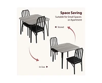 gaomon 3 Pieces Dining Table Set for 2, Dining Room Table Set for 2, Small Kitchen Table for 2 with Upholstered Chairs, Dinner Table Set for 2, Kitche