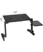 Slickblue Foldable Adjustable Portable Laptop Table Stand with Mouse Pad