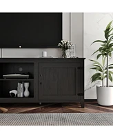 Slickblue Tv Stand Storage Media Console Entertainment Center with Doors for Stylish Organization