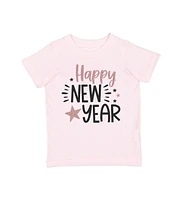 Sweet Wink Baby Girls Happy New Year Short Sleeve T-Shirt