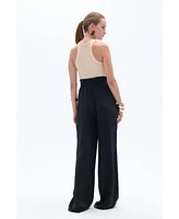 Nocturne Women's Wide Leg Flowy Pants