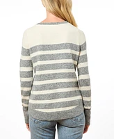 Cable & Gauge Women's Tulip Hem Striped Sweater