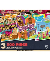 Masterpieces Hanna-Barbera - 500 Piece Jigsaw Puzzles 3 Pack