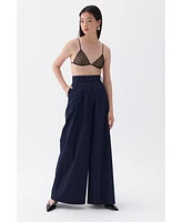 Nocturne Women's Pleated Wide Leg Pants