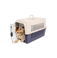 Slickblue Plastic Pet Carrier Cage – Airline Approved with Chrome Door for Safe Travel