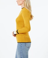Cable & Gauge Women's Two Tone Ribbed Sweater