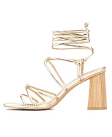 New York & Company Bailey Women's Wooden Block Heel Sandals