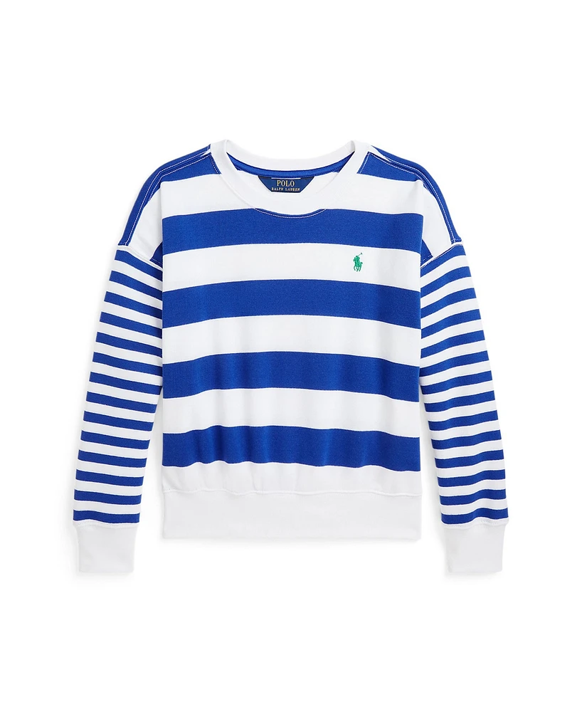 Polo Ralph Lauren Big Girls Striped French Terry Sweatshirt