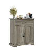 Homcom Sideboard Buffet Table, Modern Storage Cabinet,