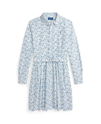 Polo Ralph Lauren Big Girls Floral Cotton Oxford Shirtdress