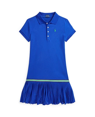 Polo Ralph Lauren Big Girls Pleated Stretch Mesh Dress