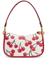 Coach Swinger Cherry Print Leather Shoulder Bag