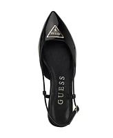 Guess Women's Bemas Pointed Toe Triangle Slingback Flats