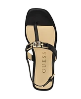 Guess Women's Reality Slingback G-Elite T-Strap Flat Sandals