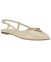 Guess Women's Bemas Pointed Toe Triangle Slingback Flats