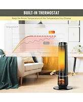 Skonyon 1500W Ptc Fast Heating Space Heater for Indoor Use-Black