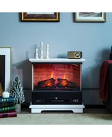 Skonyon 27 Inch Freestanding Fireplace with Remote Control