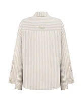 Nocturne Women's Striped Oversized Shirt