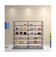 Slickblue Shoe Rack with Dustproof Cover – 6-Tier 36 Pair Shoe Storage Solution