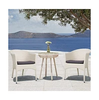 Slickblue Garden Rattan Dining Chairs – Outdoor Furniture with Seat Cushions for Added Comfort