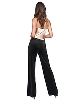 Karl Lagerfeld Paris Women's Velvet Button-Trim Pants