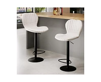 gaomon Set of 4 Modern Adjustable Swivel Bar Stools with High Backrest - Easy 5-Minute Assembly for Kitchen Island, Dining Room, and Home Bar