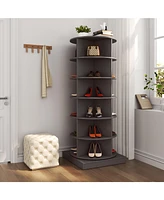 Slickblue 6-Layer 360° Rotating Shoe Cabinet Space-Saving Organizer for Easy Access and Stylish Storage