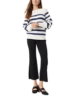 Sam Edelman Women's Joy Novelty Yoke Striped Sweater