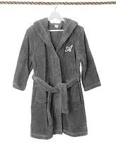 Linum Home Personalized Kids Super Plush Hooded Bathrobe