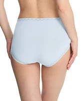 Natori Bliss Lace-Trim High Rise Cotton Brief Underwear 755058