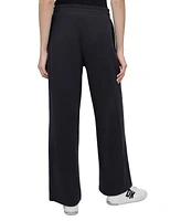 Dkny Sport Women's Highline Ribbed Wide-Leg Pants