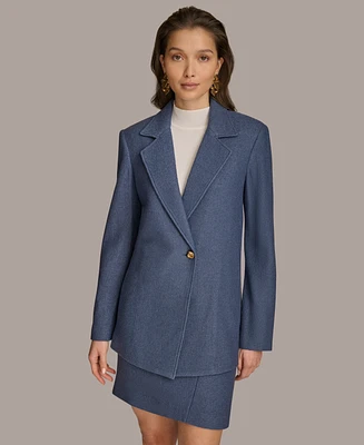 Donna Karan New York Women's Wool-Blend One-Button Blazer