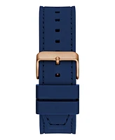 Guess Men's Analog Blue Silicone Watch, 42mm