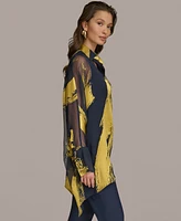 Donna Karan New York Women's Metallic Print Tunic