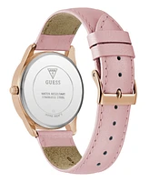 Guess Women's Analog Genuine Leather Watch