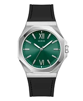 Guess Men's Analog Black Silicone Watch, 42mm